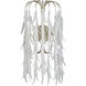Glen Arbor 3 Light 11 inch Contemporary Silver Leaf and Contemporary Silver Wall Sconce Wall Light