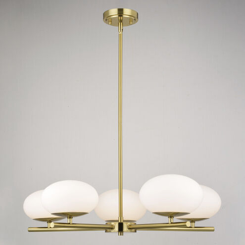 Sloane LED 27 inch Satin Brass Chandelier Ceiling Light