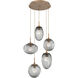 Cosmos LED LED 24.4 inch Novel Brass Chandelier Ceiling Light, Round Multi-Port