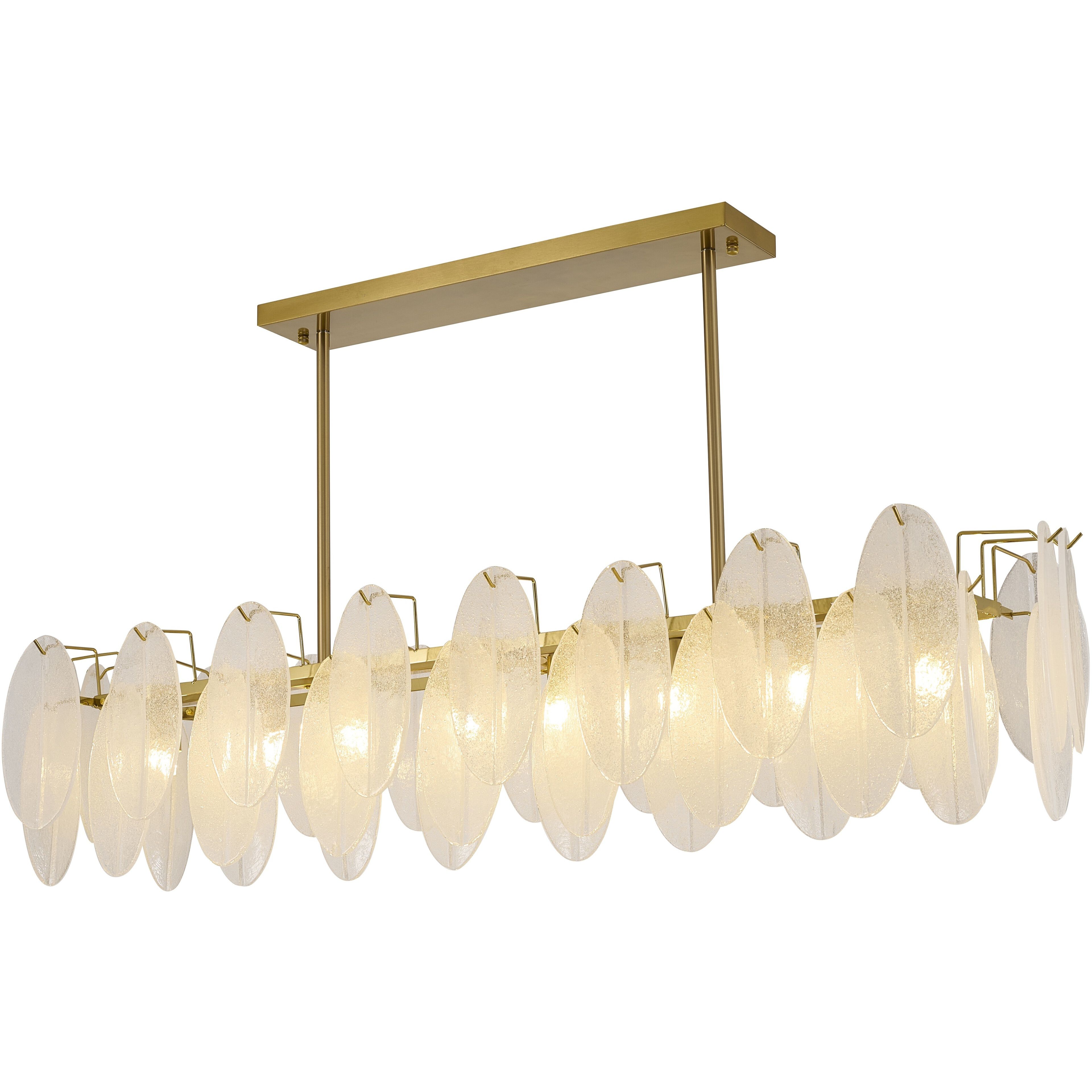 LA Series 8 Light 12 inch Brass Chandelier Ceiling Light