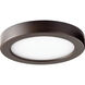 Signature LED 7 inch Oiled Bronze Flush Mount Ceiling Light, Round