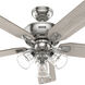 Rosner 52 inch Brushed Nickel with Light Gray Oak/Warm Grey Oak Blades Ceiling Fan