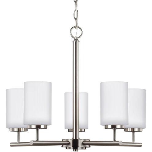 Oslo 5 Light 24 inch Brushed Nickel Chandelier Ceiling Light