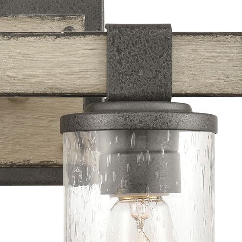 Annenberg 2 Light 15 inch Anvil Iron with Distressed Antiqued Gray Vanity Light Wall Light
