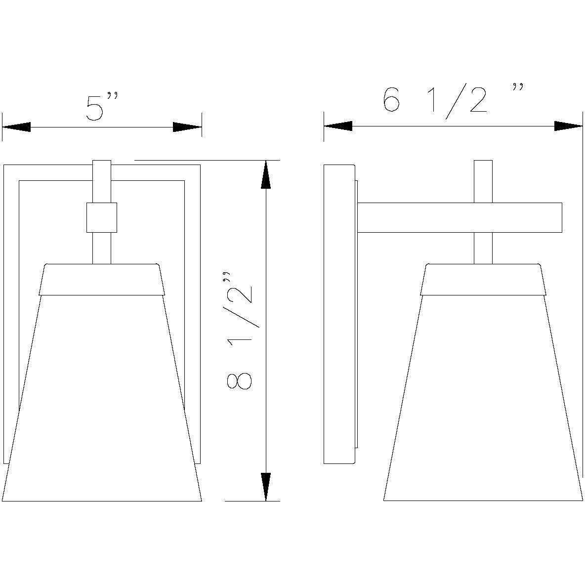 Lauren 1 Light 5 inch Matte Black Wall Sconce Wall Light