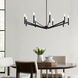 Vector 9 Light 36 inch Midnight Black Chandelier Ceiling Light