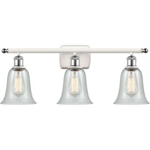 Ballston Hanover LED 26 inch White and Polished Chrome Bath Vanity Light Wall Light in Fishnet Glass, Ballston