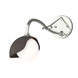 Brooklyn 1 Light 6 inch Sterling and Dark Smoke Long-Arm Sconce Wall Light in Sterling/Dark Smoke, Long-Arm