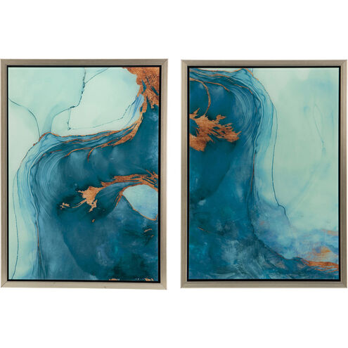 Deep Blue Abstract 24 X 17 inch Printed Acrylic Wall Art