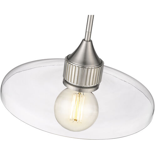 Paloma 1 Light 14 inch Brushed Nickel Pendant Ceiling Light