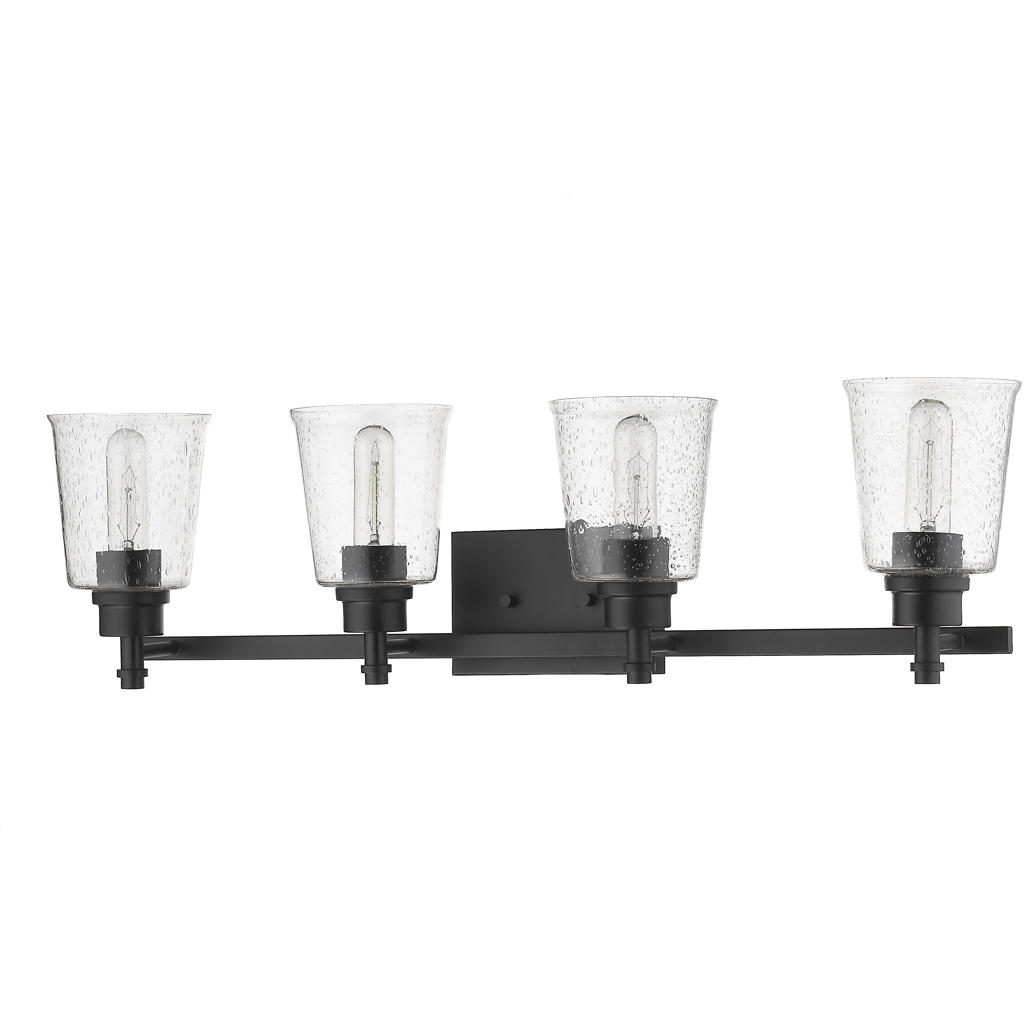 Bohin 4 Light 32 inch Matte Black Vanity Wall Light