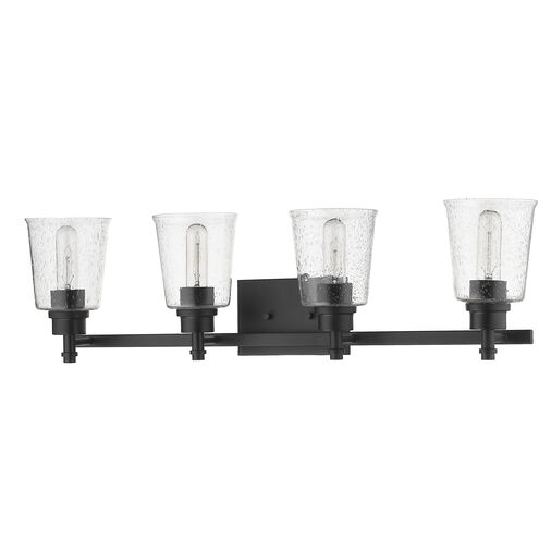 Bohin 4 Light 32 inch Matte Black Vanity Wall Light
