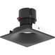Pearl Black LED Square Bullnose Retrofit in Comfort Dim (3000K-2000K), 4" Retrofit