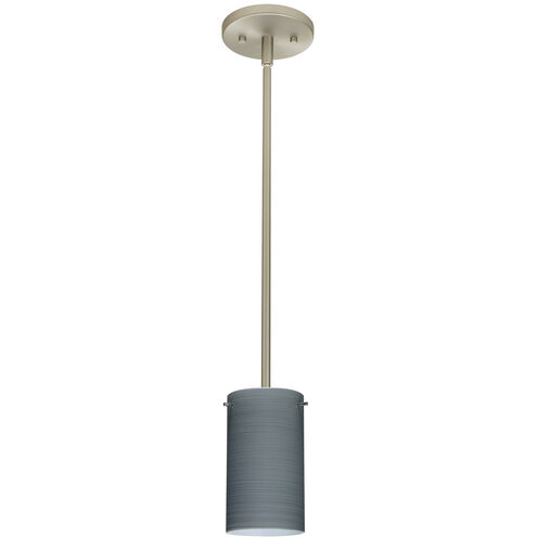 Stilo 7 LED Satin Nickel Stem Pendant Ceiling Light