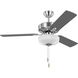 Linden 48 LED 48 inch Brushed Steel with Silver Blades Ceiling Fan