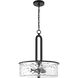 Collins 3 Light 17.75 inch Flat Black Pendant Ceiling Light