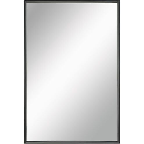 Annalise 45 X 30 inch Clear and Matte Black Wall Mirror