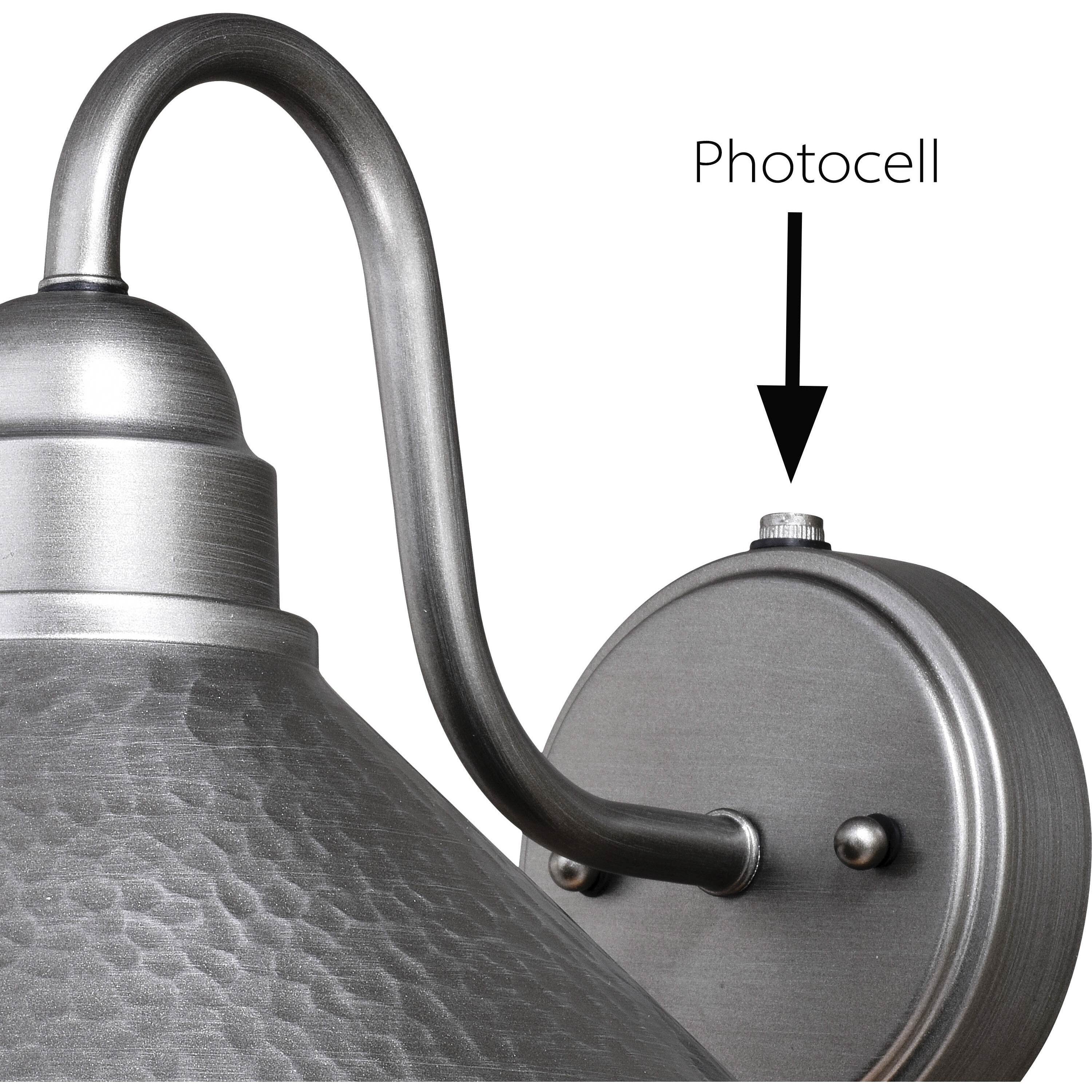 Outland LED 9 inch Brushed Pewter Outdoor Wall