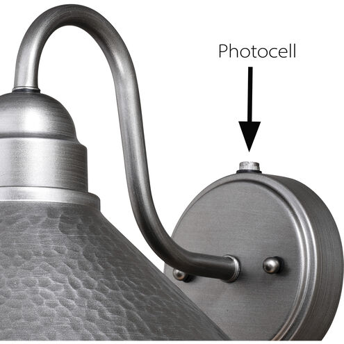 Outland LED 9 inch Brushed Pewter Outdoor Wall