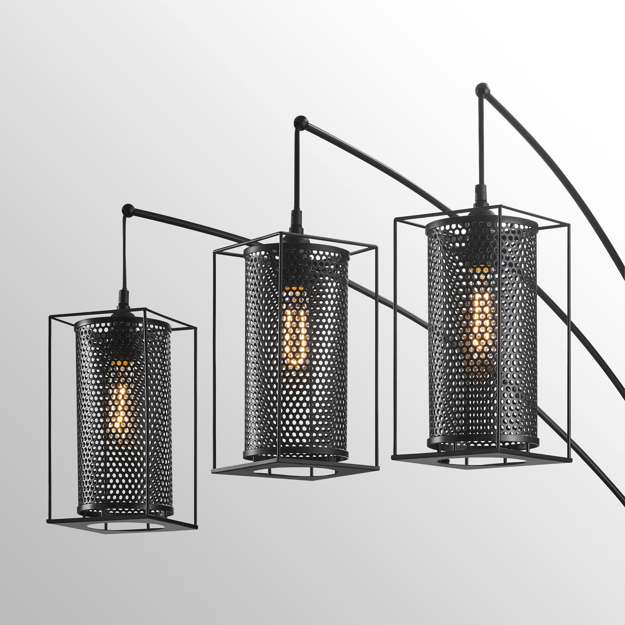 Stein 89 inch 40.00 watt Black Arc Lamp Portable Light