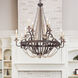 Menard 12 Light 38 inch Fossil Stone Chandelier Ceiling Light, 10ft of chain 12ft  wire