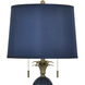 Poly 31.5 inch 60 watt Latilly Blue Table Lamp Portable Light