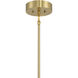 Contemporary LED 26.75 inch Natural Brass Chandelier Ceiling Light