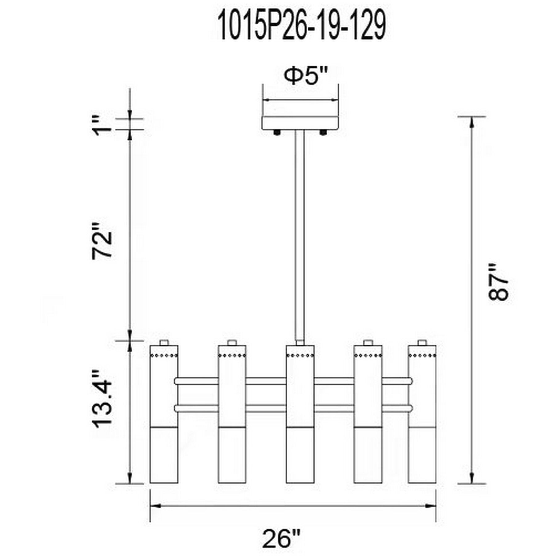 Anem 19 Light 26 inch Matte Black and Satin Gold Down Chandelier Ceiling Light