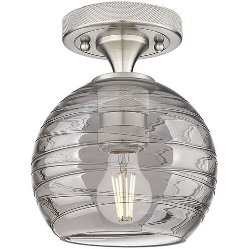 Crown Point 1 Light 5.88 inch Satin Nickel Flush Mount Ceiling Light