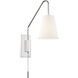 Owen 12 inch 60.00 watt Polished Nickel Adjustable Wall Sconce Wall Light, Essentials