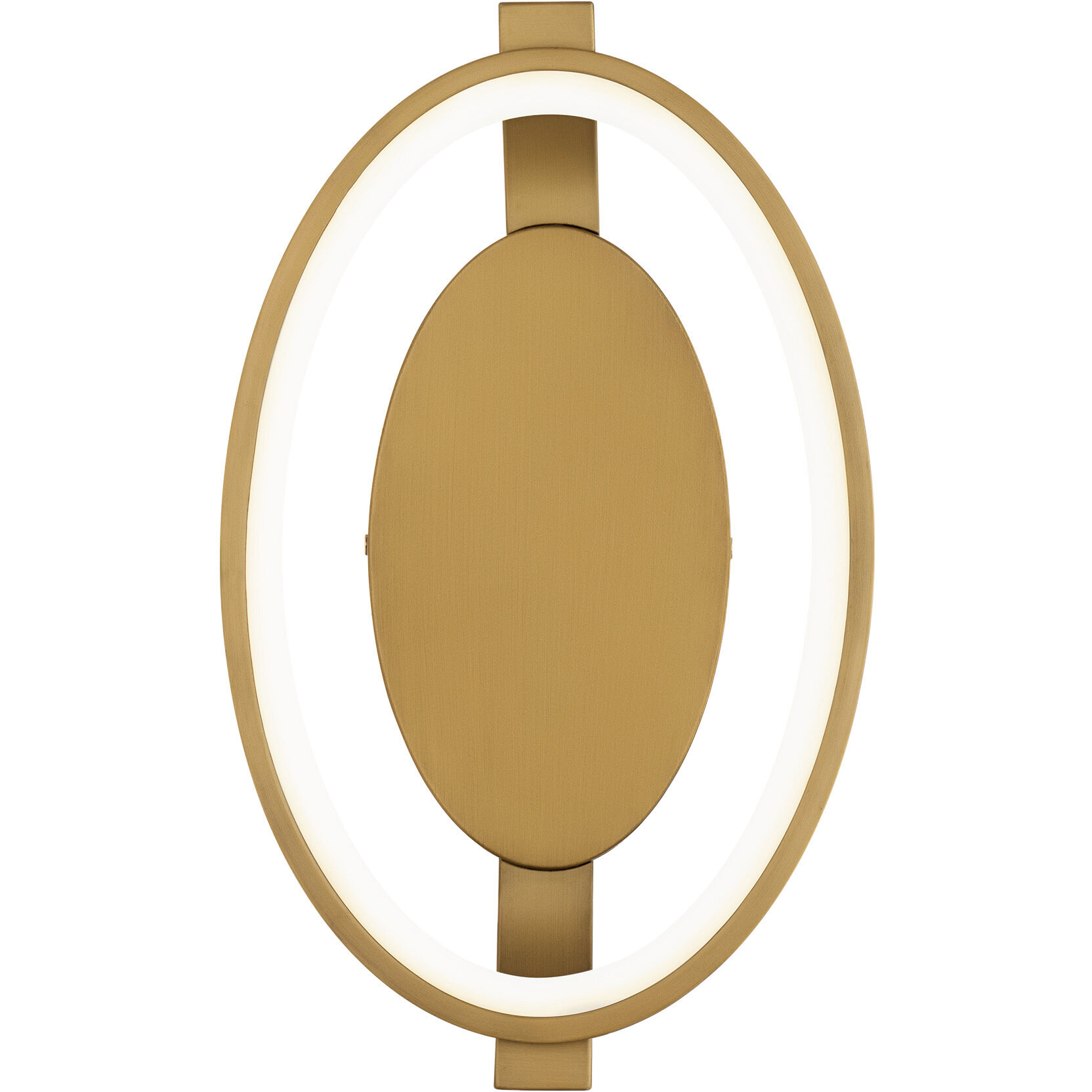 Solitaire Wall Sconce Wall Light in Aged Brass, dweLED