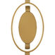 Solitaire Wall Sconce Wall Light in Aged Brass, dweLED