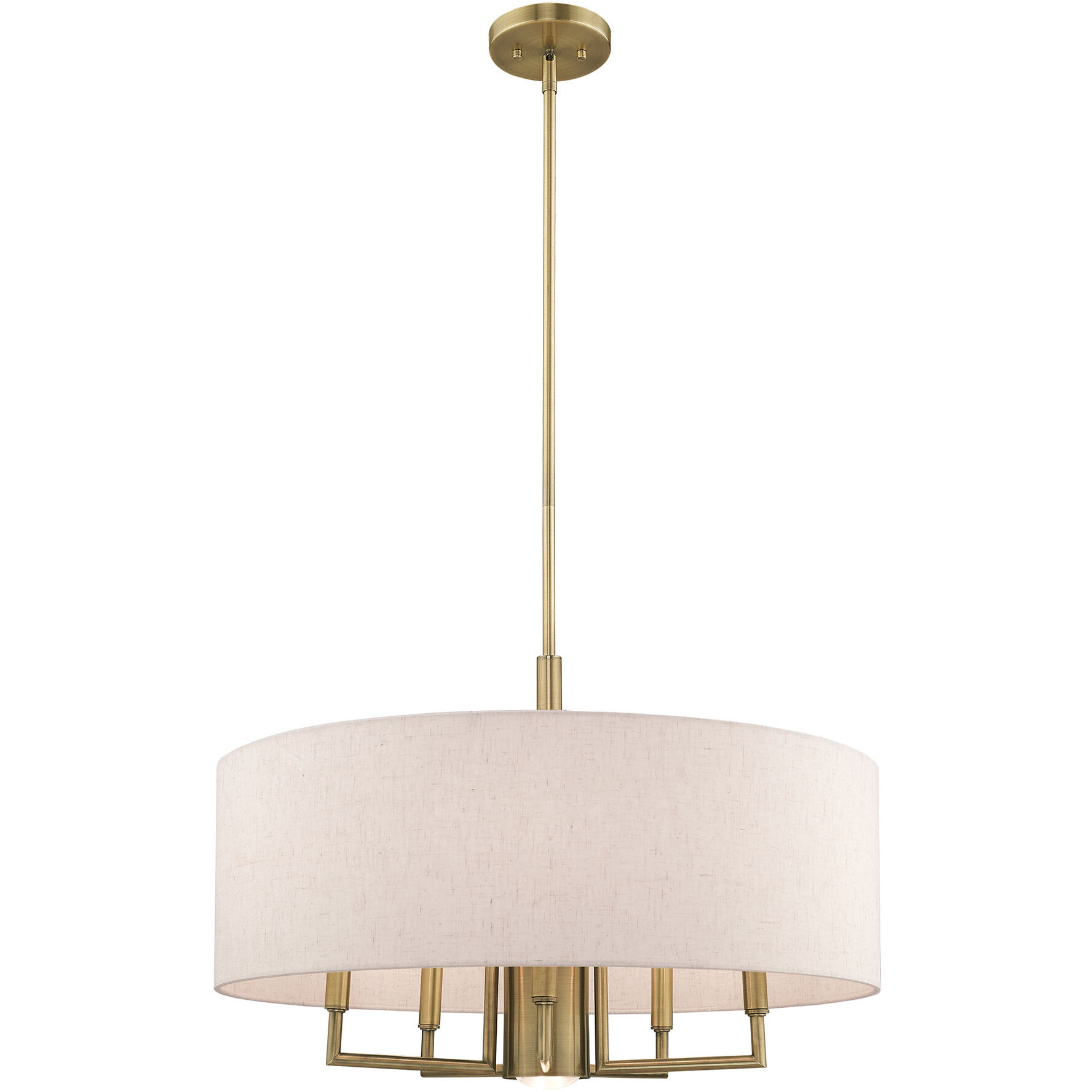 Livex 42605-01 Meridian 6 Light 24 inch Antique Brass