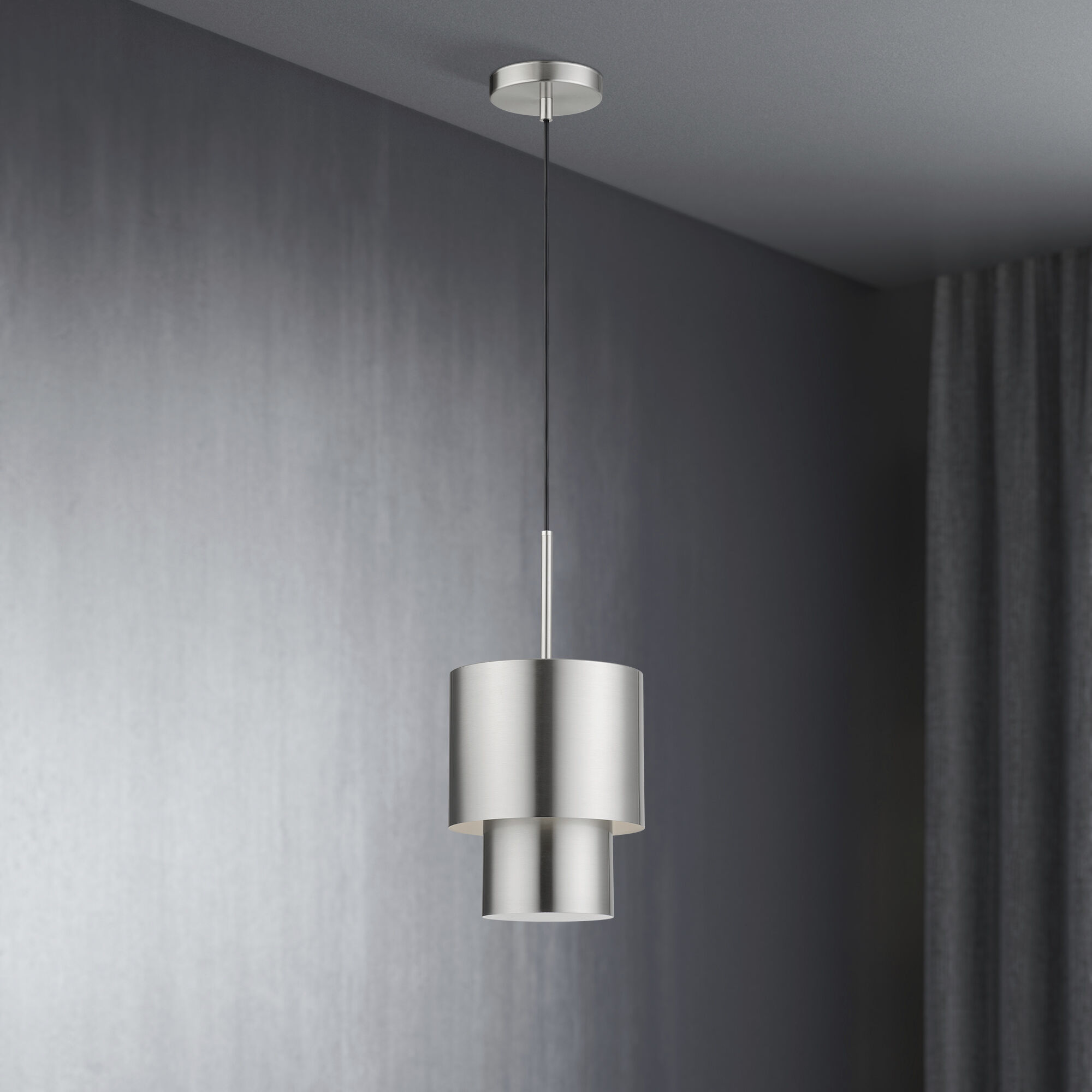 Zolana 1 Light 8.5 inch Brushed Nickel Mini Pendant Ceiling Light