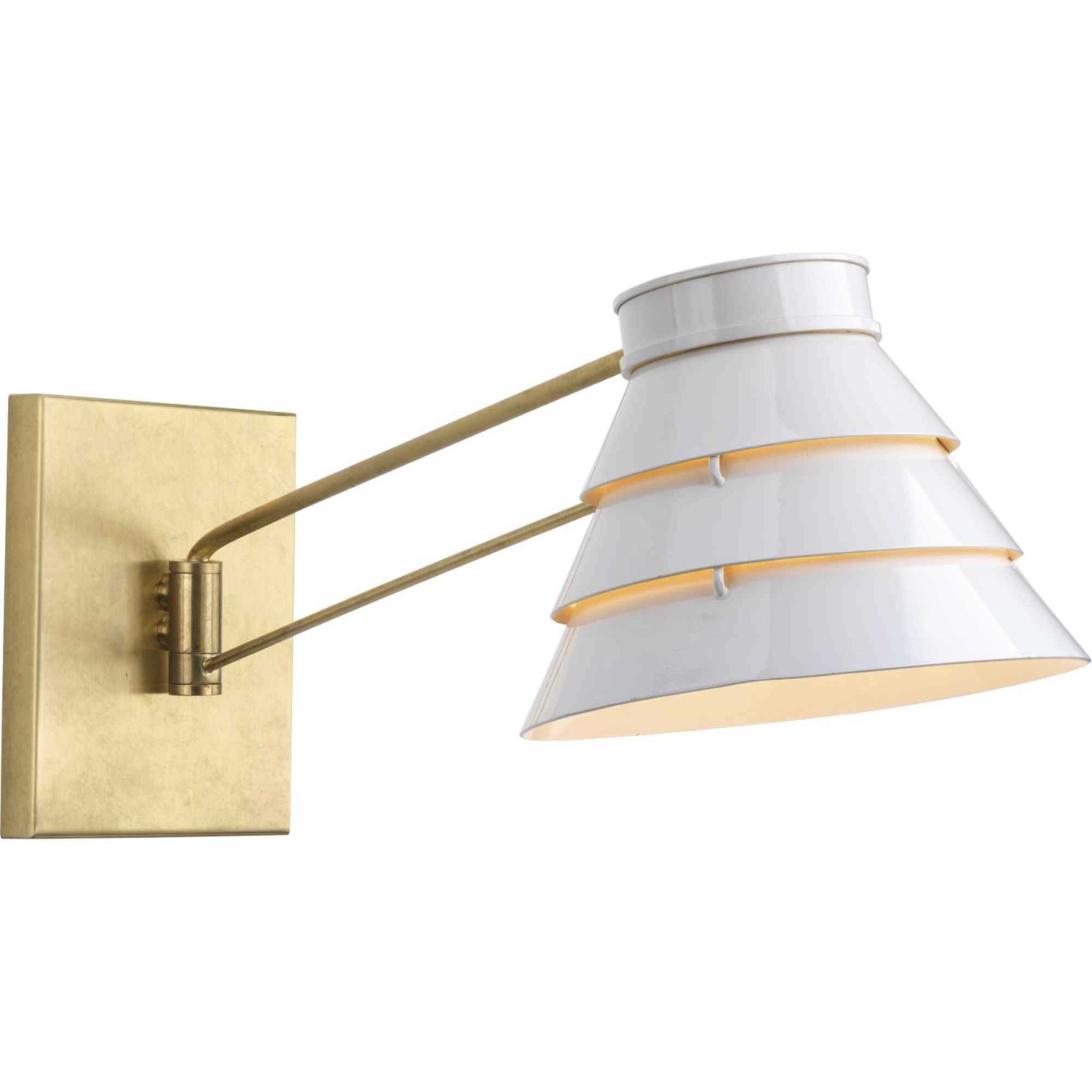 Point Dume™ Onshore 22.5 inch 60 watt Brushed Brass Swing Arm Wall Sconce Wall Light, Design Series