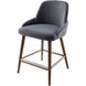 Peregrine 43.31 inch Upholstery: Black; Base: Charcoal Counter Stool
