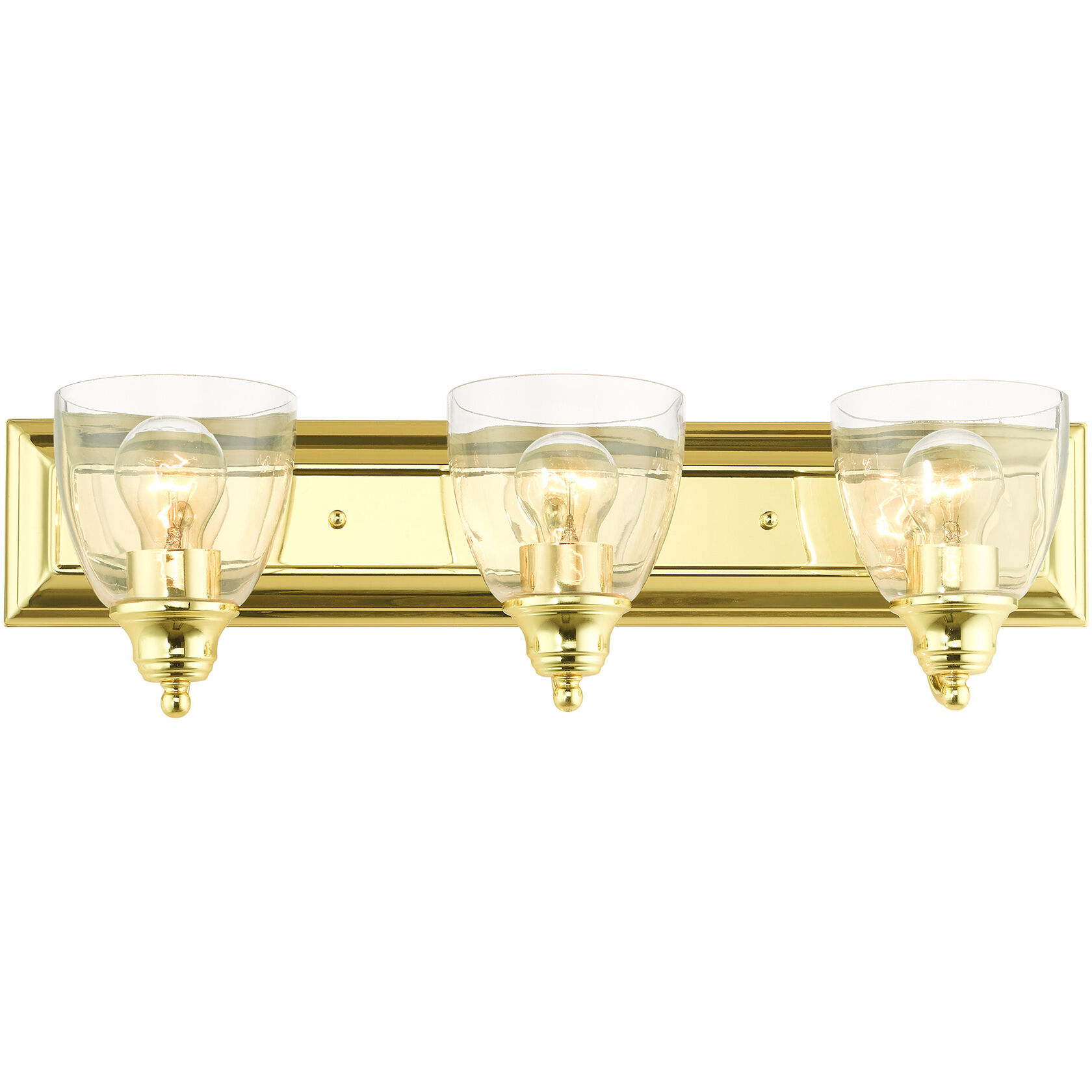 Birmingham 3 Light 24 inch Polished Brass Vanity Sconce Wall Light