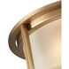 Vancourt 3 Light 15 inch Satin Brass Flush Mount Ceiling Light