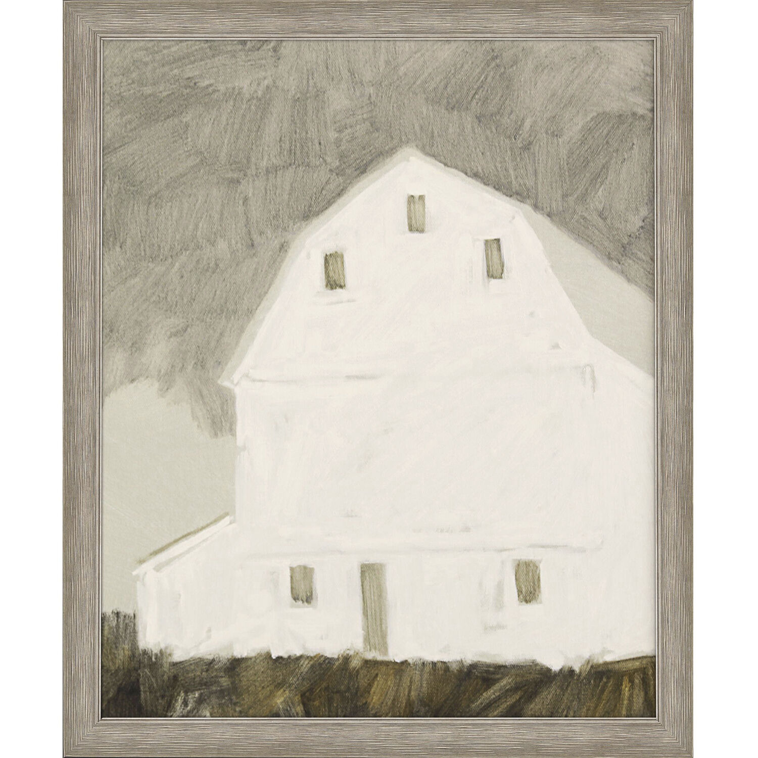 Simple Farmhouse Green and Beige and Multi and Neutral Framed Art