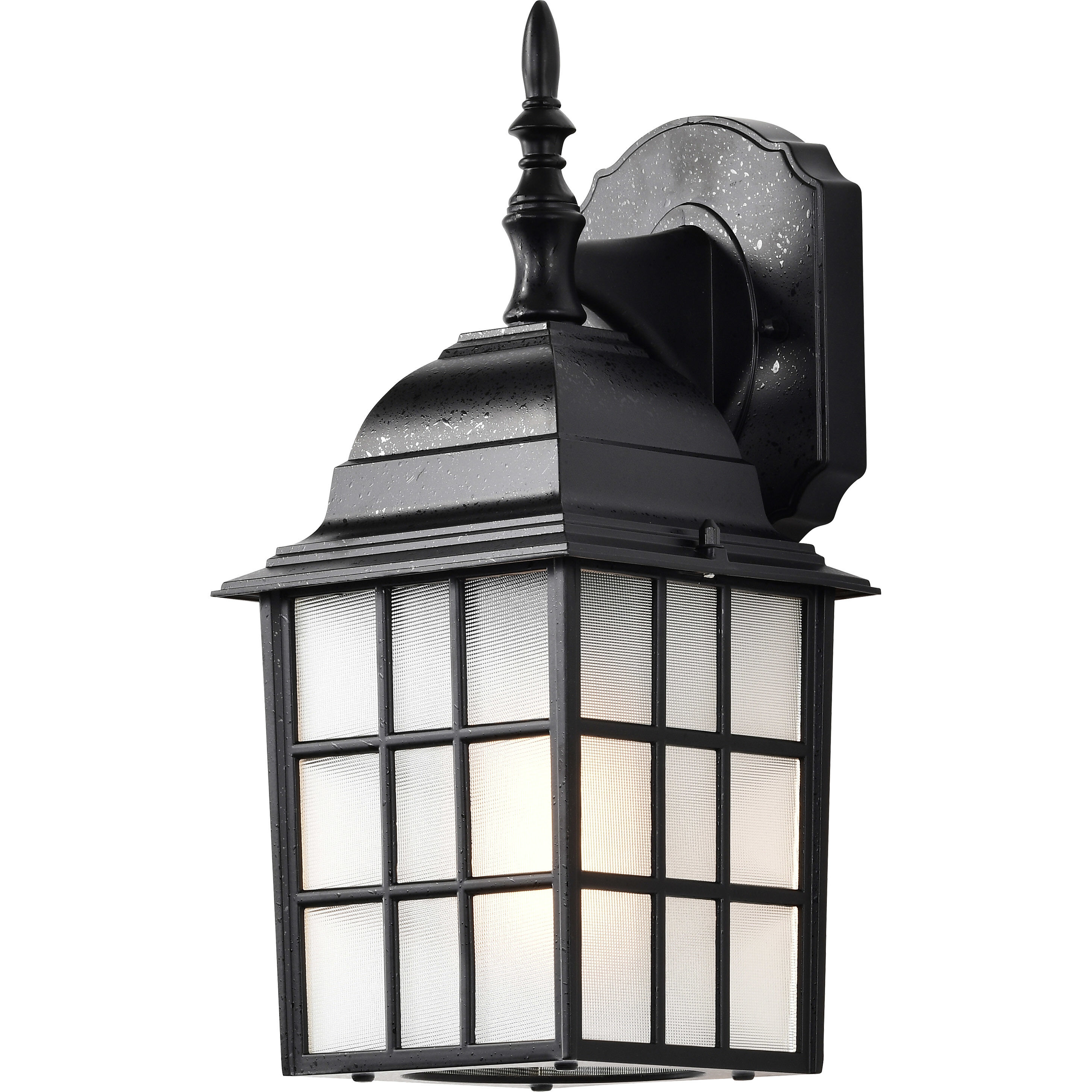Adams 1 Light 14 inch Textured Black Outdoor Wall Lantern