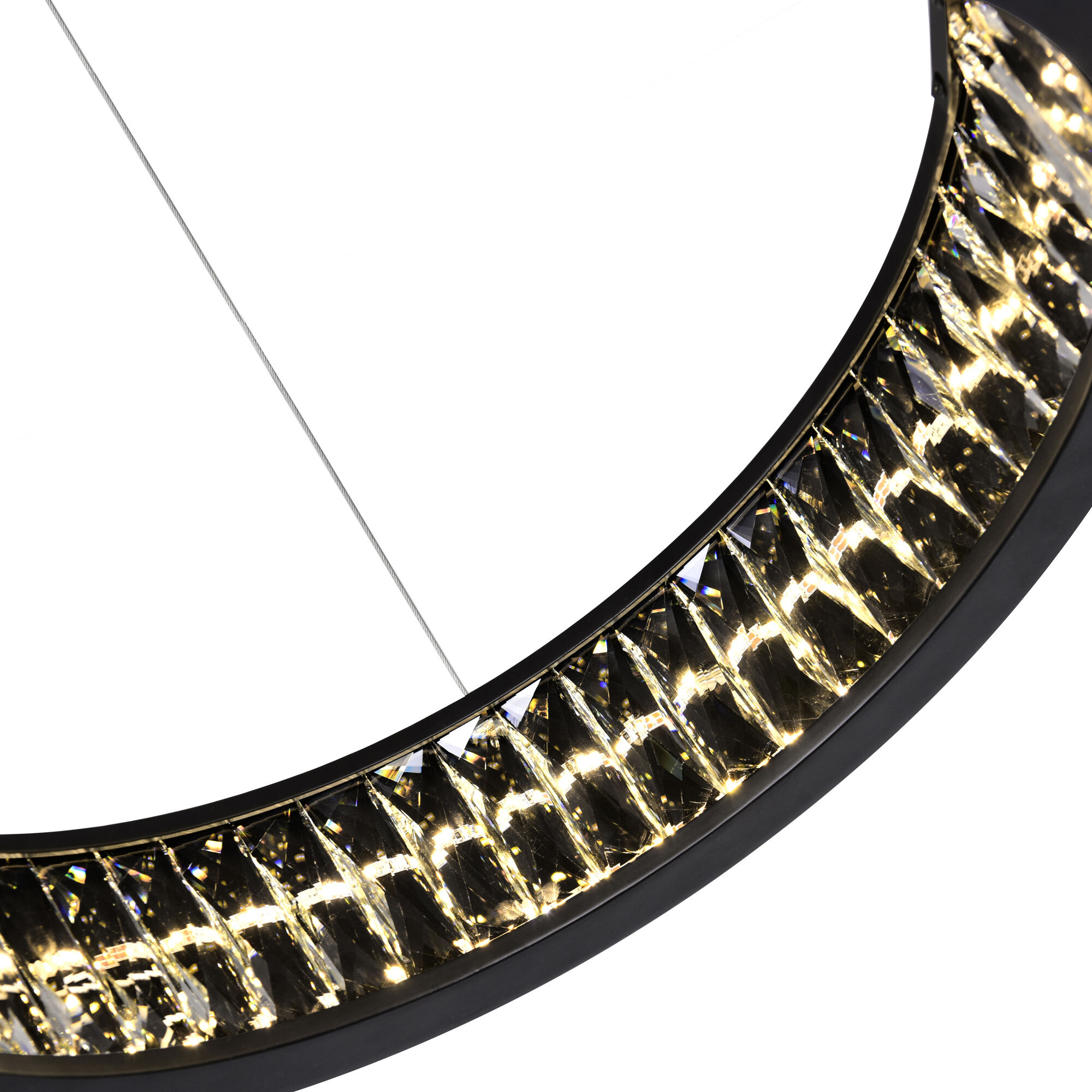 Rosalina LED 42 inch Matte Black Down Chandelier Ceiling Light