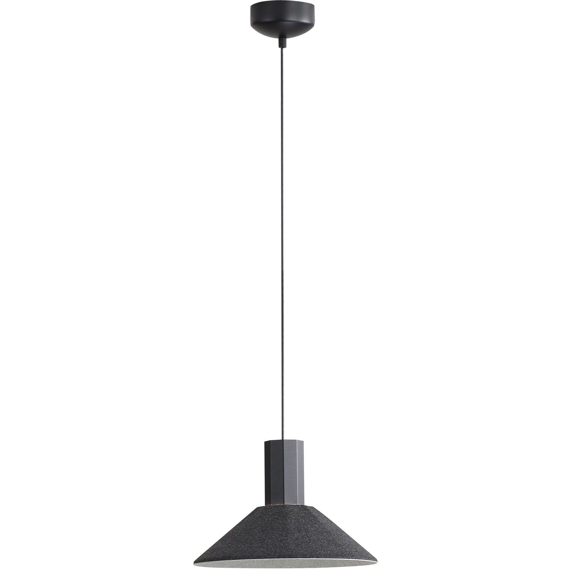 Faroe Pendant Ceiling Light in Flecked Black/Grey