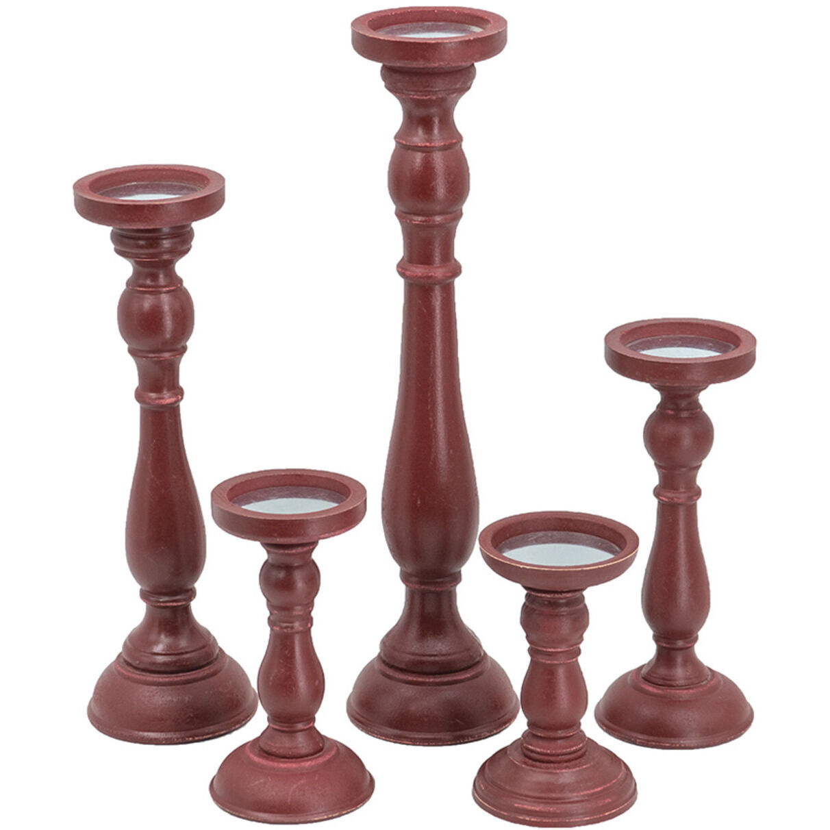 Anita Candle Holder in Red