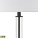 Roseden Court 62 inch 9 watt Clear with Matte Black Floor Lamp Portable Light