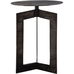Deltoid 24 X 17.5 inch Gunmetal With Bronze Oxidation Accents Accent Table