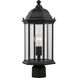Sevier 1 Light 17.75 inch Black Outdoor Post Lantern, Medium
