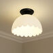 Dorinda 1 Light 12.25 inch Matte Black Semi-Flush Mount Ceiling Light
