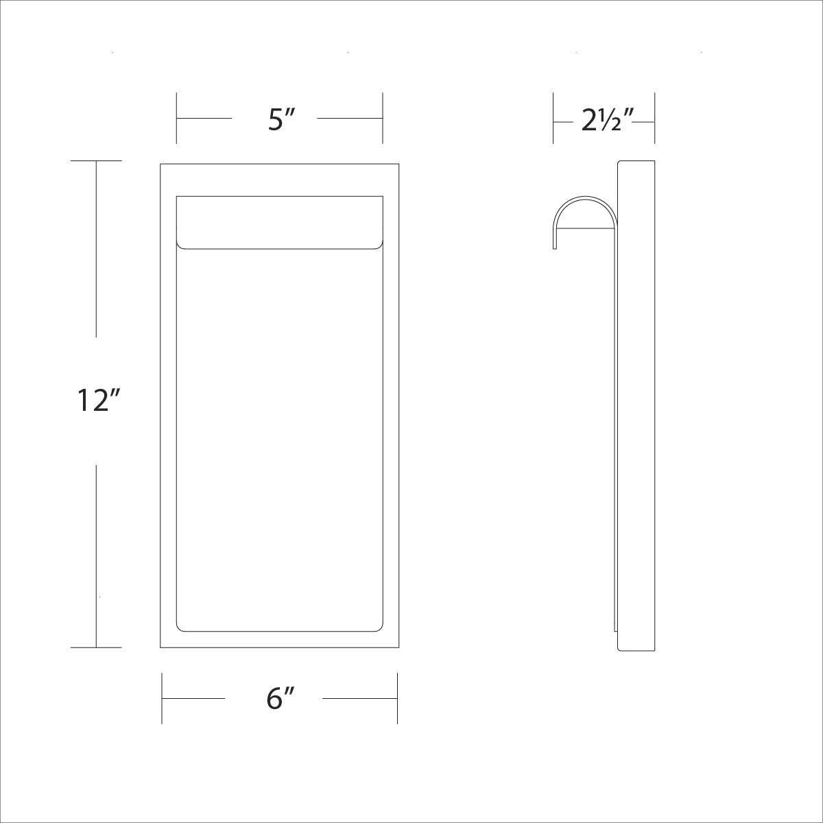 Cap LED 12 inch White Black Outdoor Wall Lighting in Black/White, WAC Limited
