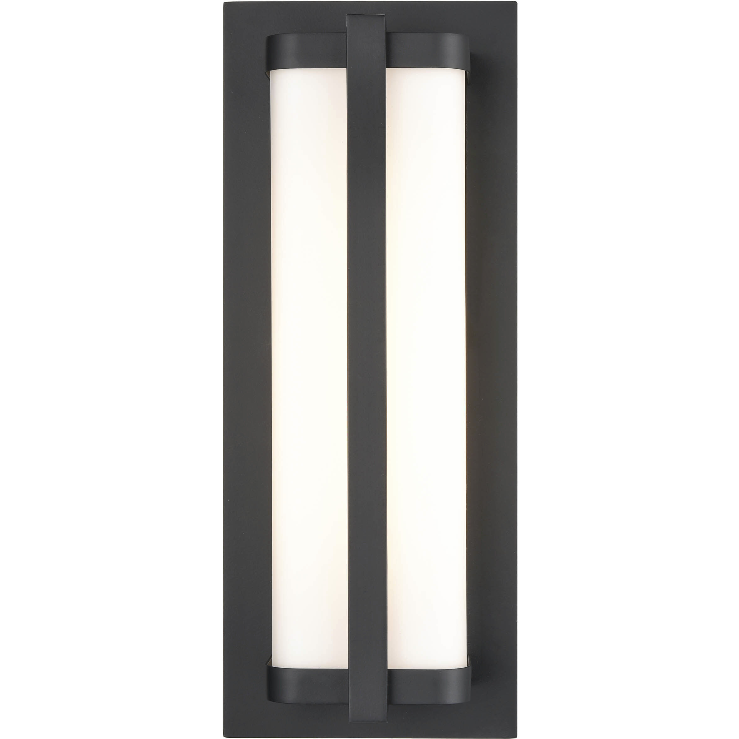 Amster LED 15.75 inch Powder Coated Black Outdoor Wall Sconce
