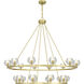 Aragon 22 Light 48 inch Soft Brass Chandelier Ceiling Light